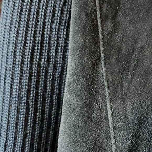 So Stylish Alfani Blue leather suede zip up Jacket Sz XL - Picture 11 of 13